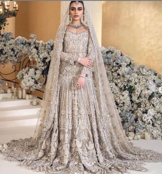 Pakistani Walima Bridal Dress | Heavy Dabka, Zari & Silk Threads – Nameera  by Farooq