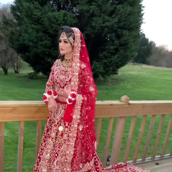 Hot pink color lehenga