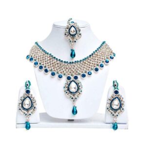 party wear blue gulu band necklace