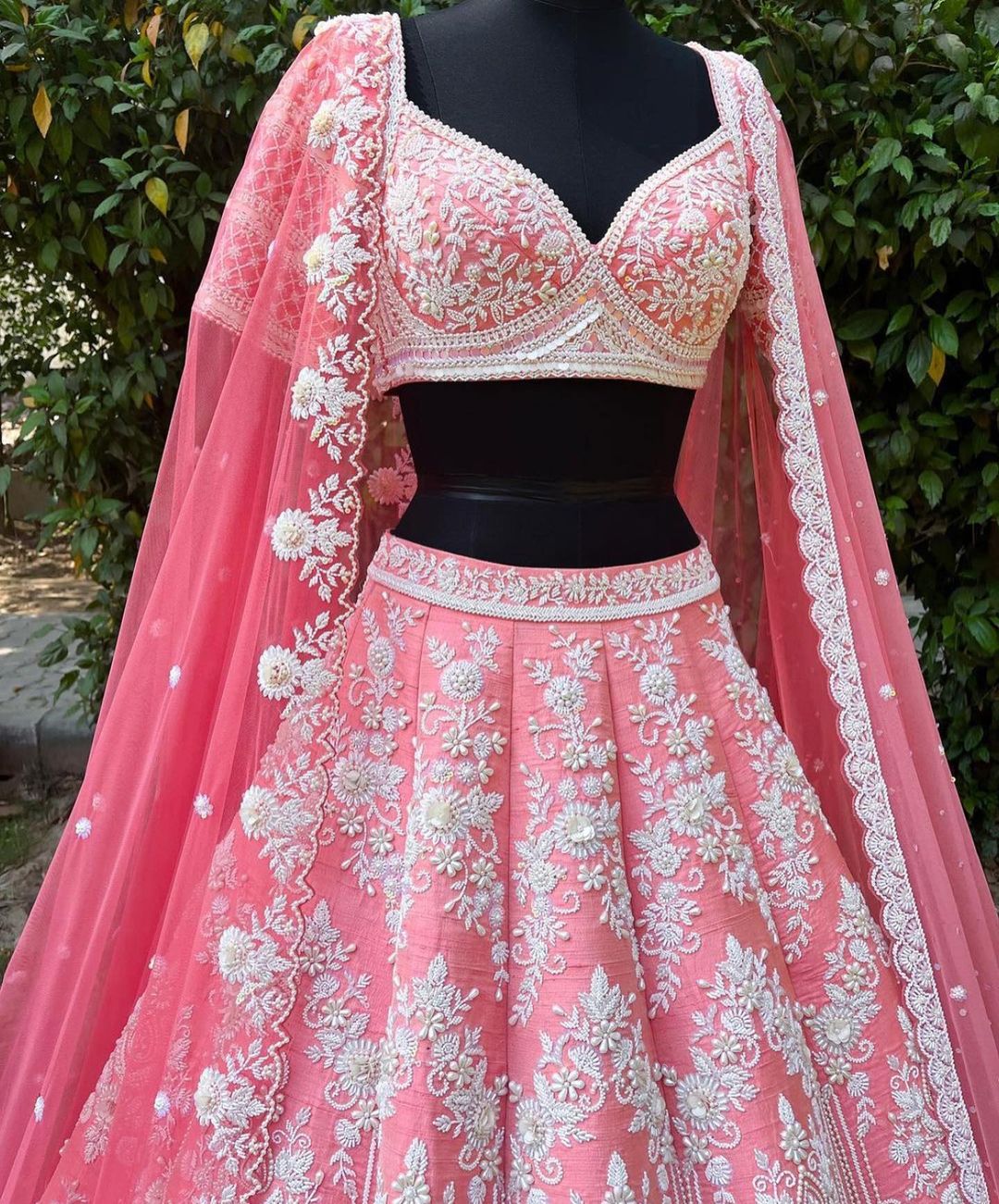 Pink Crop Top Lehenga For Women At Wholesale Rate at Rs.950/Piece in  akbarpur offer by Karishma Ladies And Kids Collection