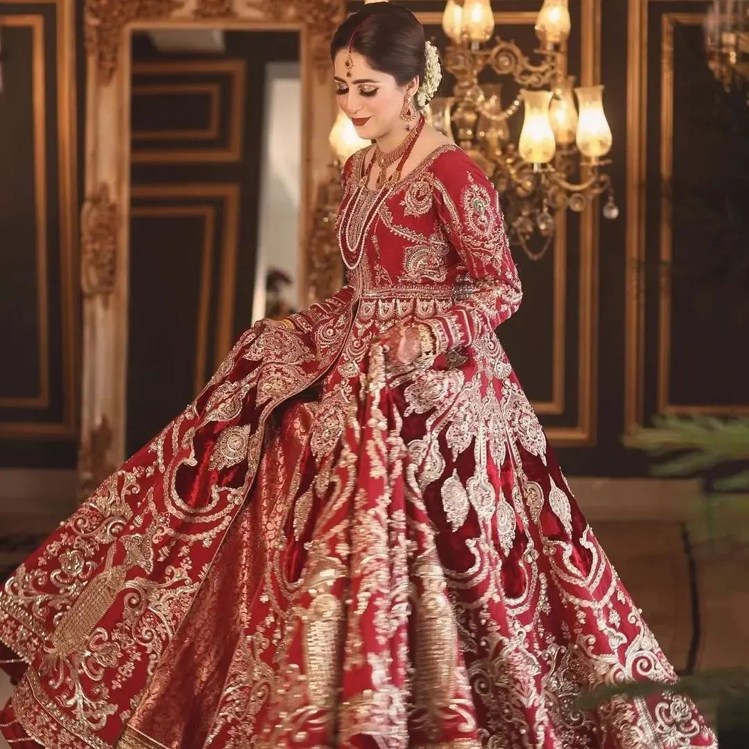 Sabyasachi Inspired Red Color Wedding Lehenga Set – Panache Haute Couture