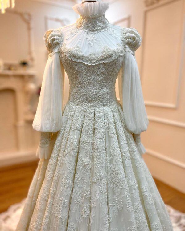 moroccan style wedding gown with hand work