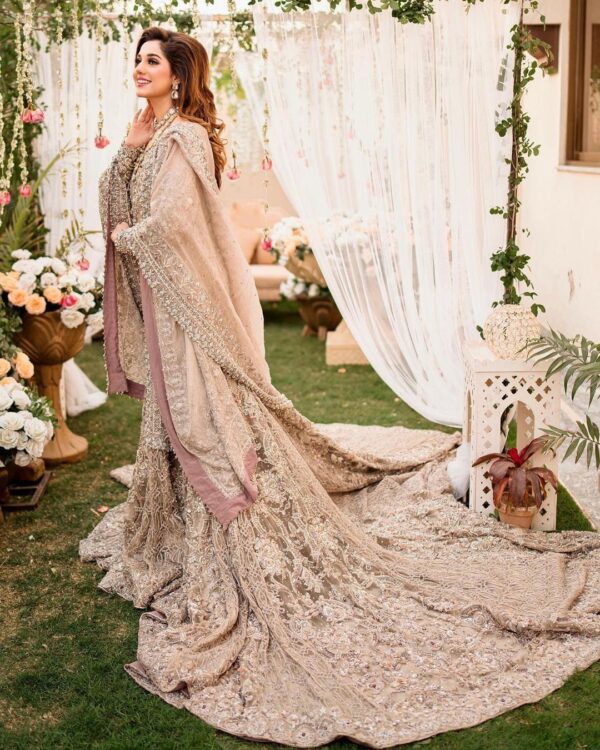 wedding long kurti with lehenga
