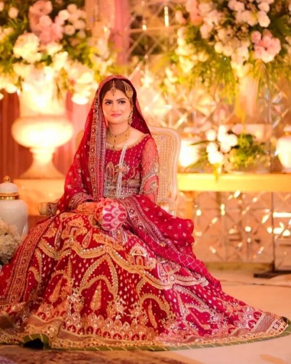 wedding rani pink bridal gown