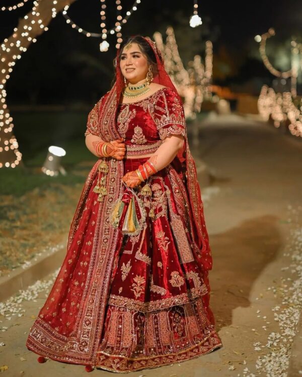 gorgeous bridal lehenga with crop top