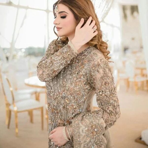 beautiful sharara suit with hand work
