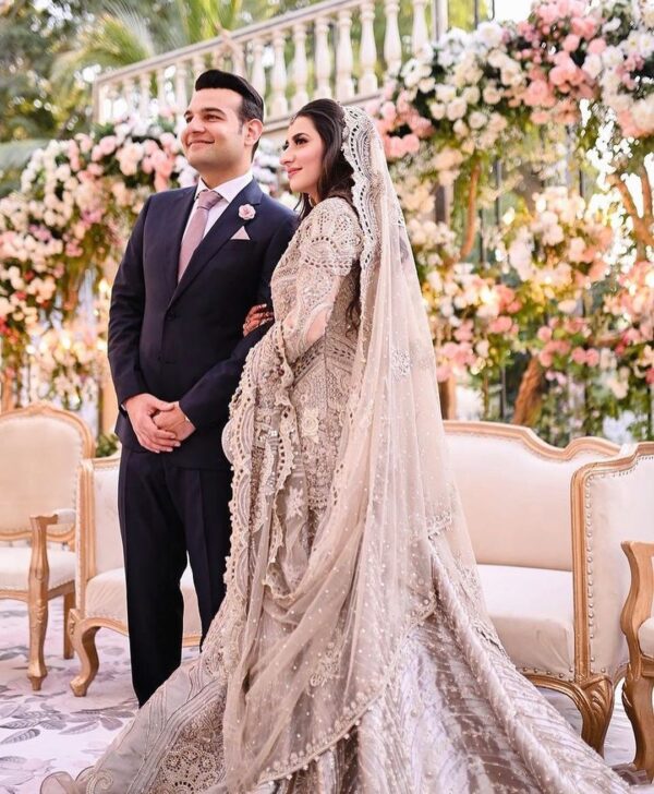 wedding long trail gown with ruffle