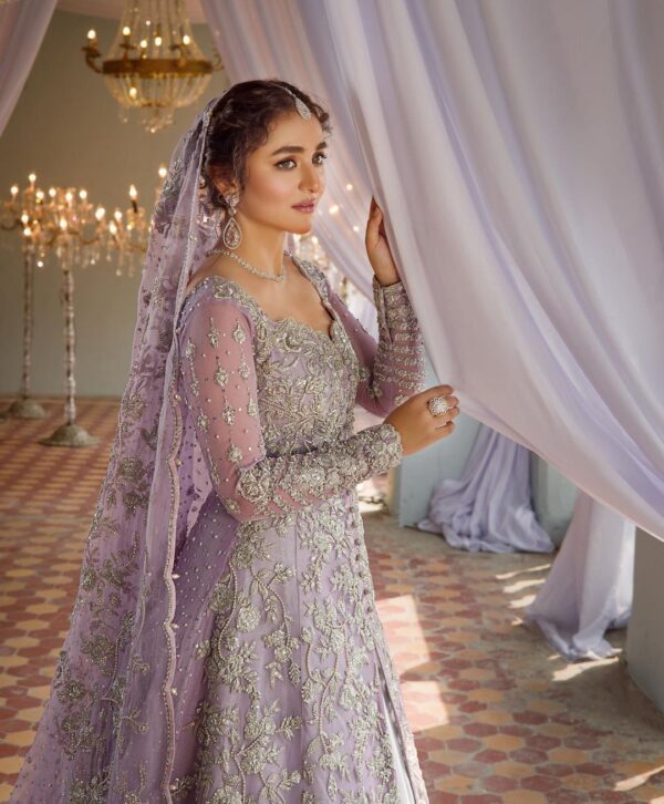 light purple wedding lehenga