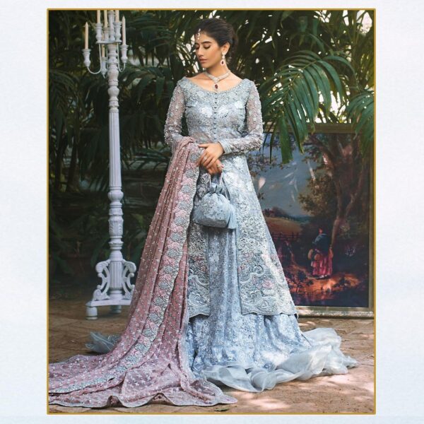 Long jacket with wedding lehenga