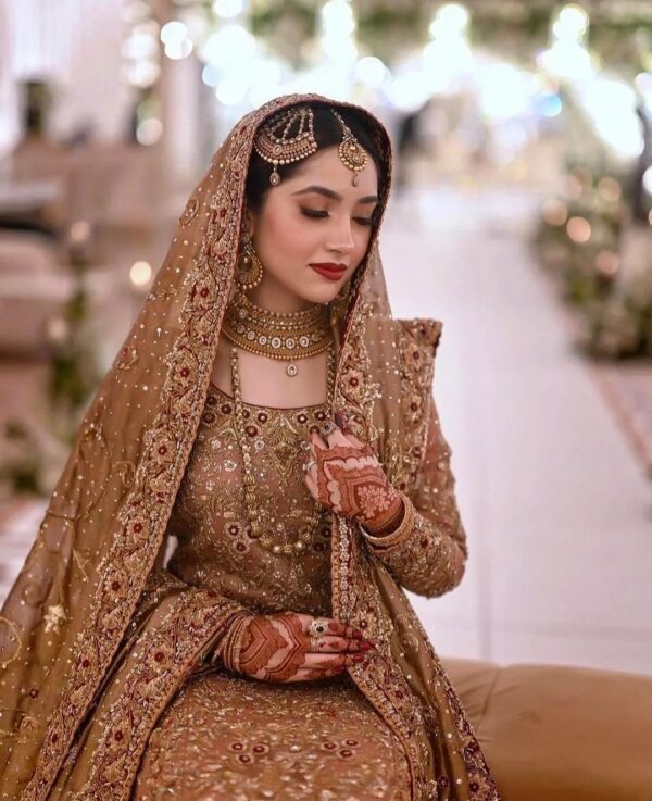 long kameez with wedding lehenga with hand work