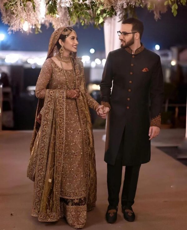 Long kameez with wedding lehenga