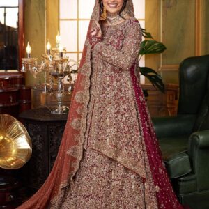 wedding long peplum with lehenga
