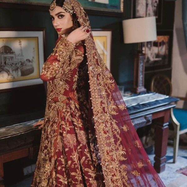wedding long kameez with lehenga