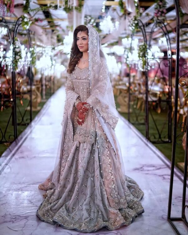 wedding lehenga with kameez and embellishment