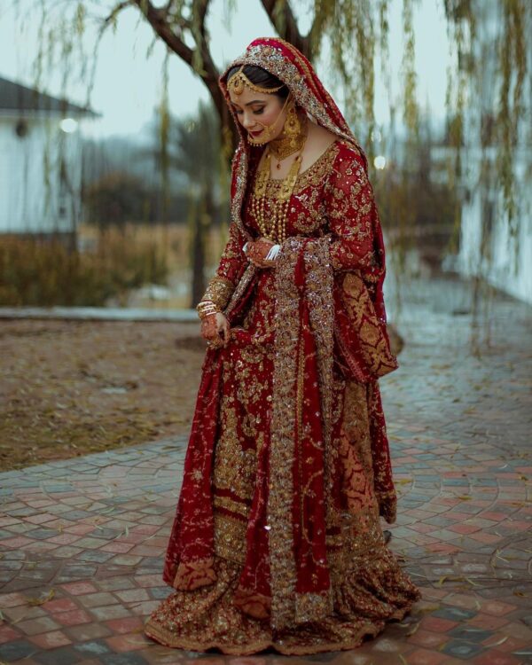 long trail wedding lehenga with embroidery long kameez