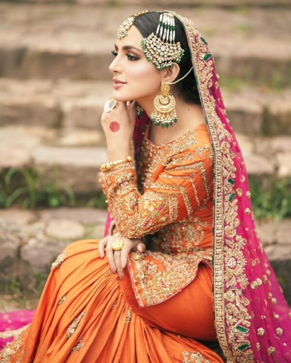 designer partywear sharara suit with hand work