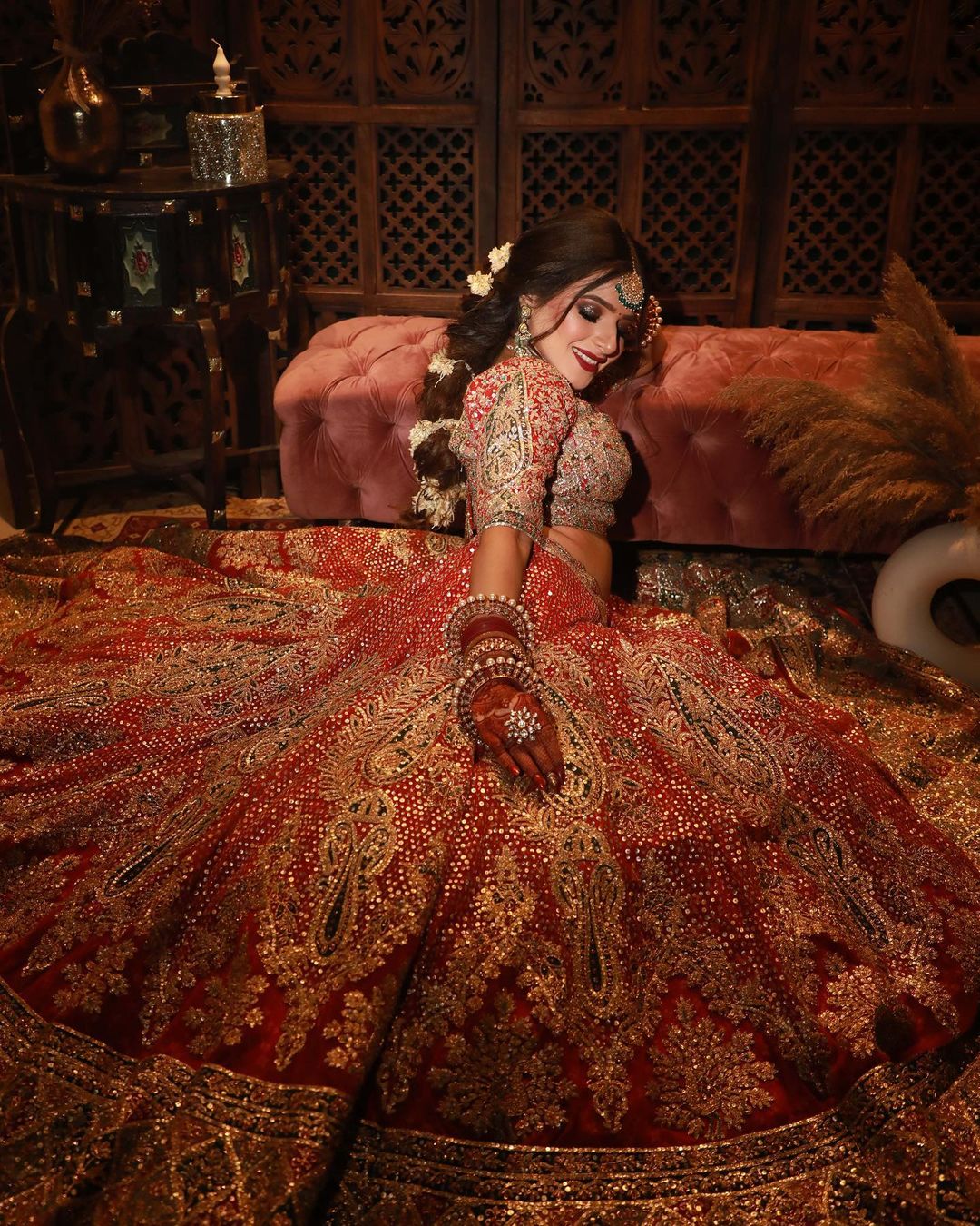 Influence Purple Indian Wedding Reception Lehenga Choli Set In Net SFP –  ShreeFashionWear