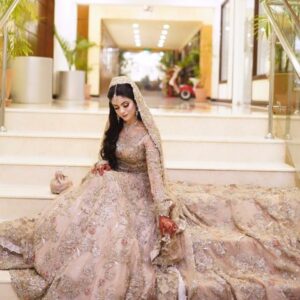 Ivory wedding long trail gown