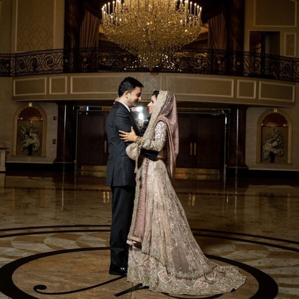 Ivory long anarkali with lehenga