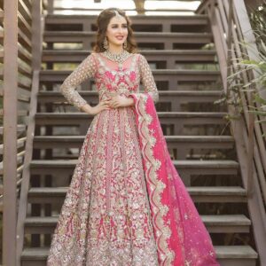 Pakistani wedding gown with hand work