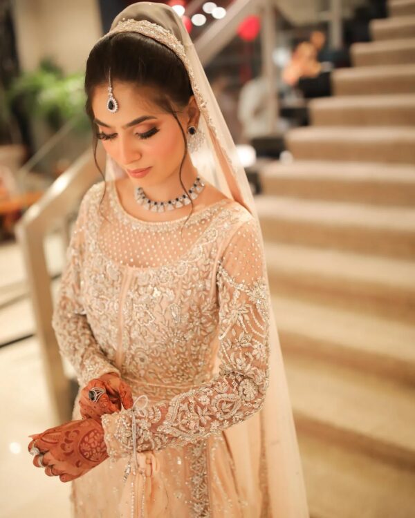 wedding pastel long embroidery kameez