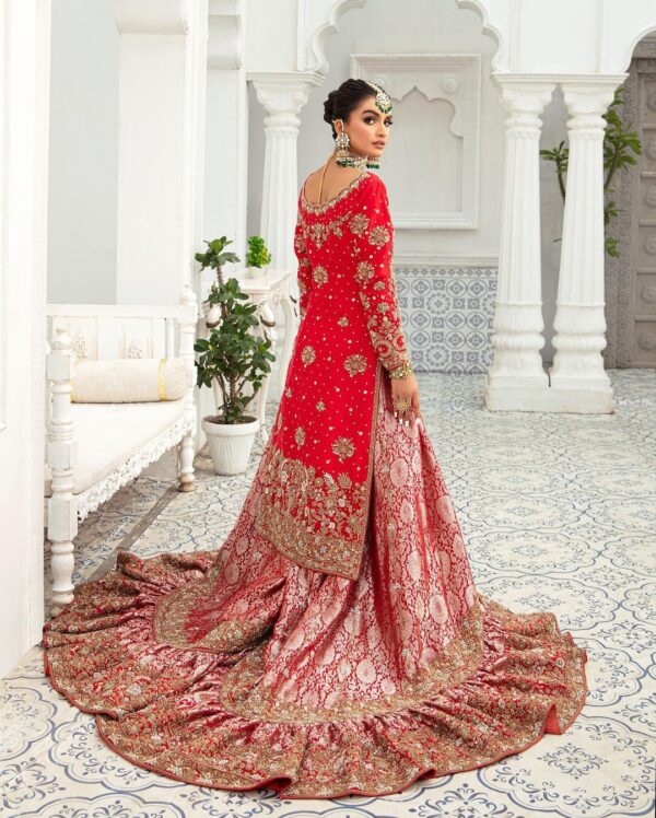 wedding long kameez with lehenga