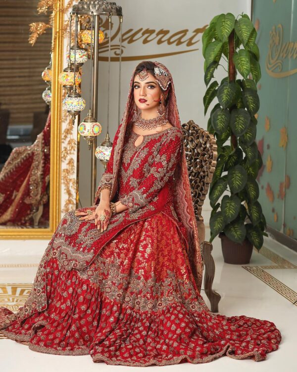 wedding long kameez with lehenga