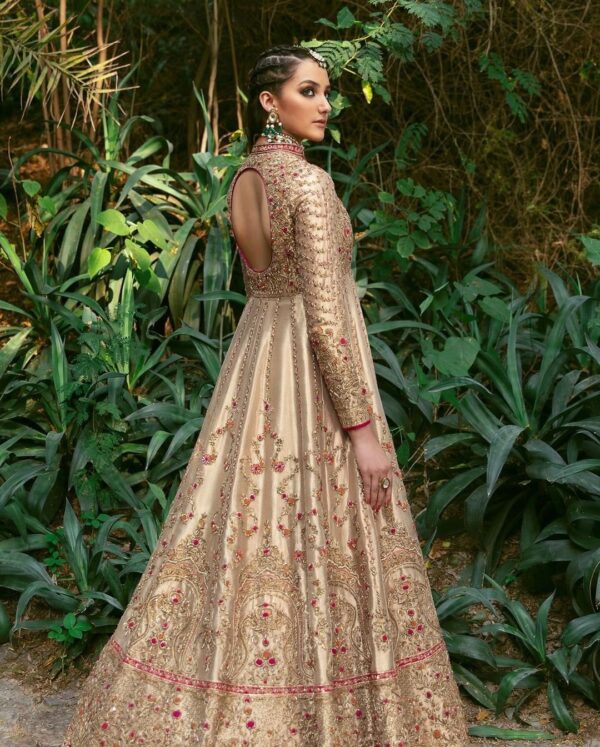 wedding long anarkali with handwork