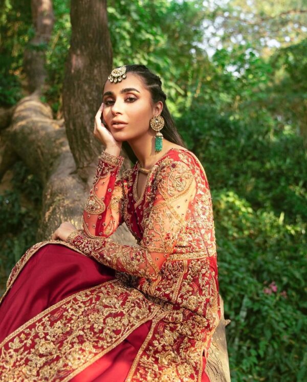 long split anarkali with lehenga