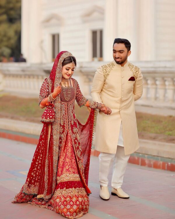 long anarkali with lehenga