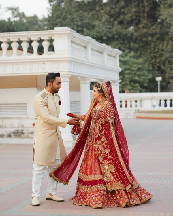 wedding long anarkali with lehenga