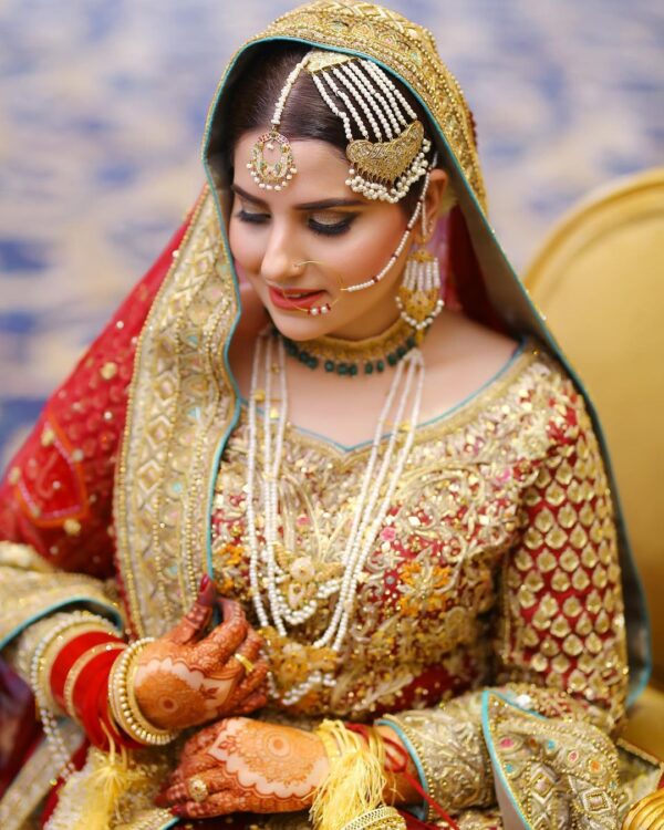 embroidered long bridal kurti with sharara