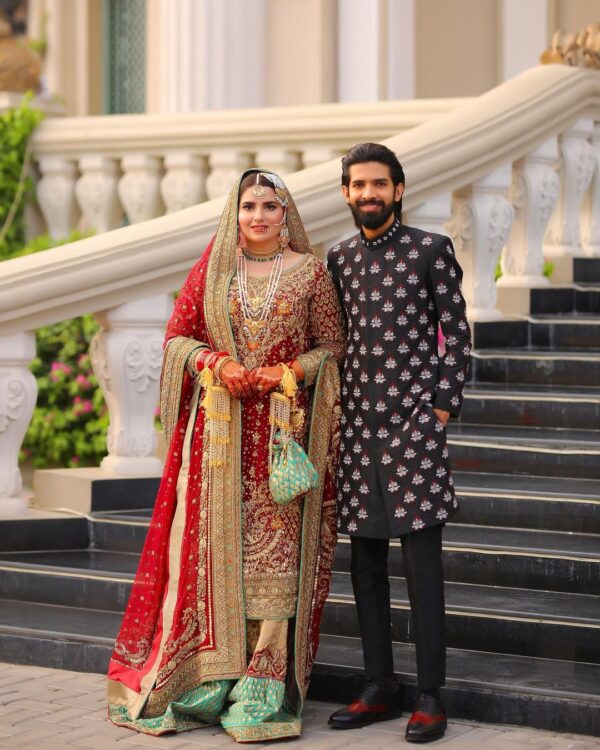 wedding long embroidered kurti with sharara