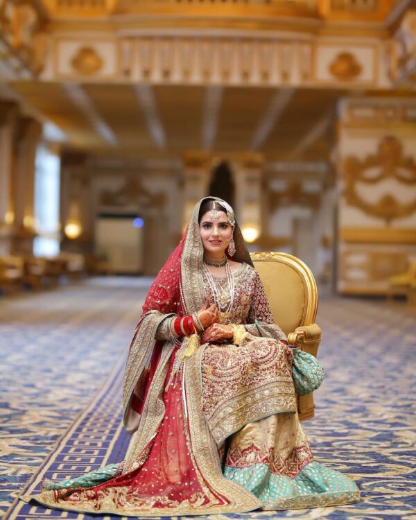 wedding long embroidered kurti with sharara