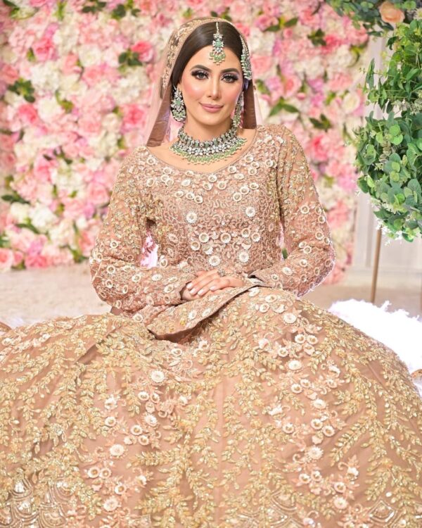 wedding long trail lehenga with peplum