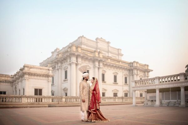 wedding long trail lehenga with embroidered jacket