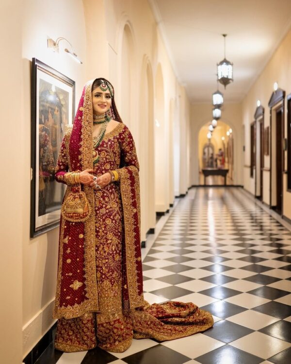 long trail embroidered lehenga with kurti