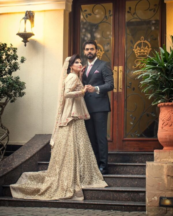 Wedding peplum with lehenga