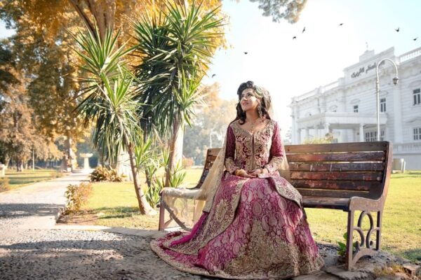 wedding designer gown with embroidery
