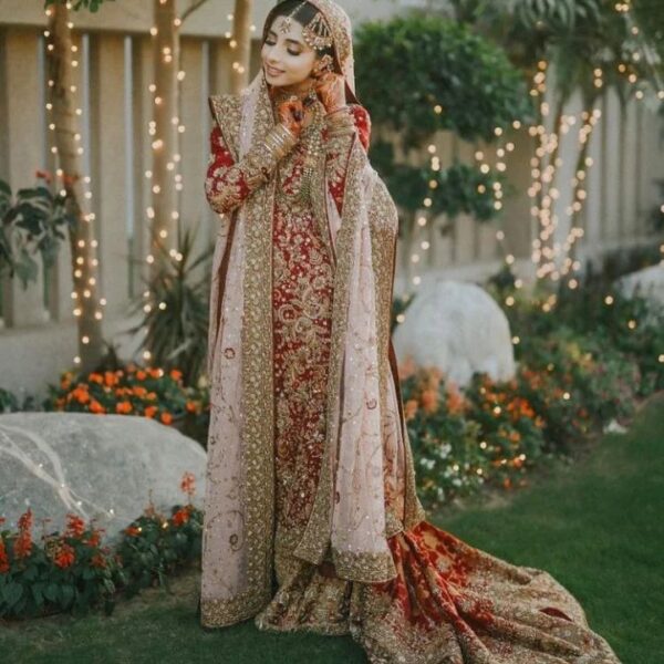Pakistani Nikah bridal lehenga with kurti