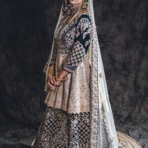 Designer peplum with lehenga