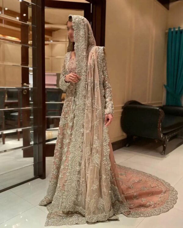 wedding long trail lehenga with jacket