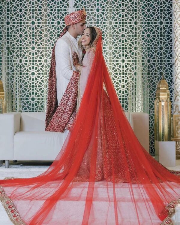 wedding red bridal lehenga choli