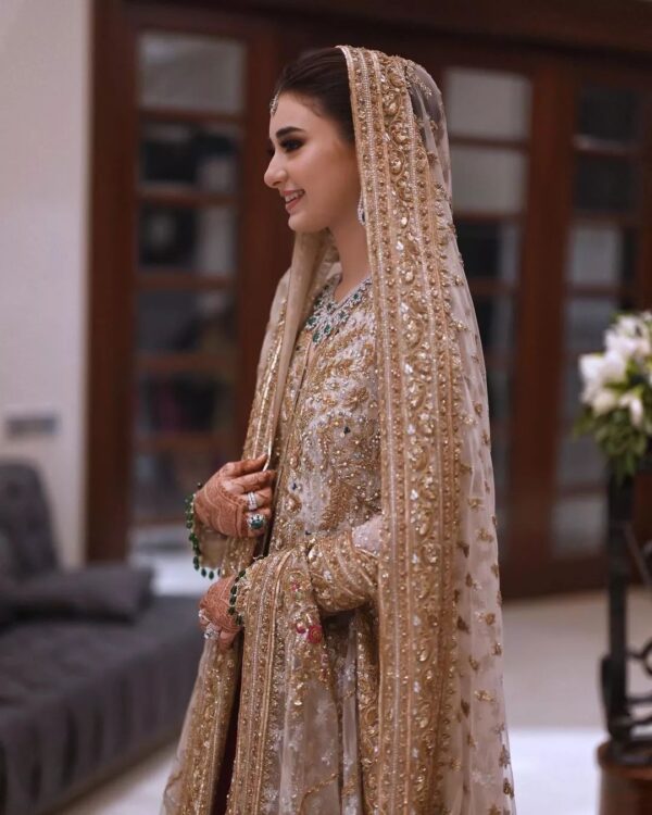 wedding split anarkali with lehenga