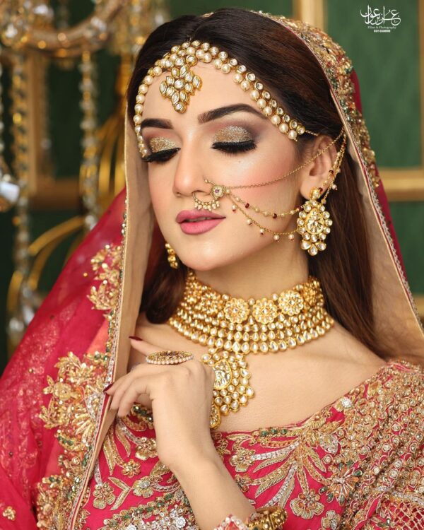 Pakistani wedding long trail lehenga with peplum
