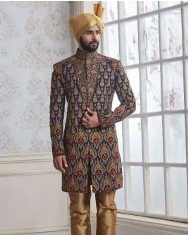 designer groom sherwani with embroidery