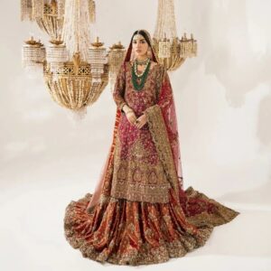 wedding long trail lehenga with kurti