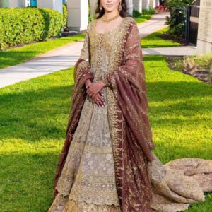 wedding long trail lehenga with anarkali
