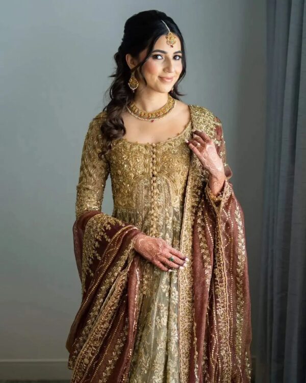 wedding long trail lehenga with anarkali