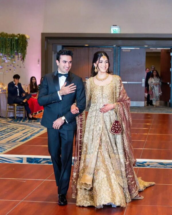 wedding long trail anarkali with lehenga